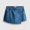 Asymmetrisk skort i bomullsdenim