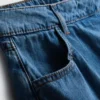 Asymmetrisk skort i bomullsdenim
