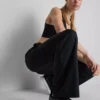 Athleisure-byxor med vida ben