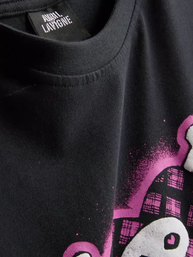 Avril Lavigne-T-shirt i bomull med tryck