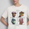 Avslappnad Gorillaz-T-shirt med musikmotiv