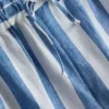 Avslappnade randiga strandshorts i bomull