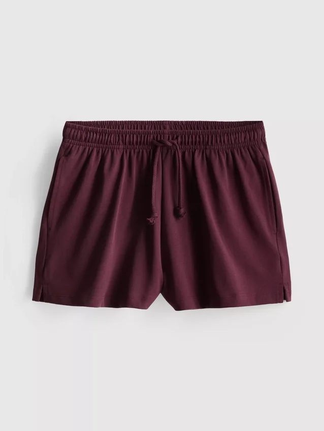 Avslappnade shorts i bomull med dragsko
