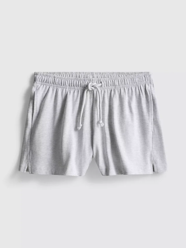 Avslappnade shorts i bomull med dragsko