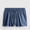 Avslappnade shorts i bomull med dragsko