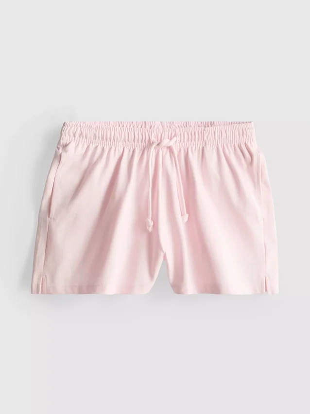 Avslappnade shorts i bomull med dragsko