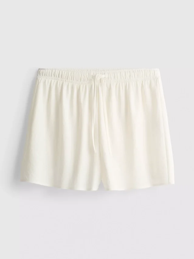 Avslappnade shorts med dragsko