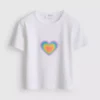 Baby-T-shirt med stolthetshjärta i bomullsrik blandning