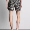 Badshorts med abstrakt tryck