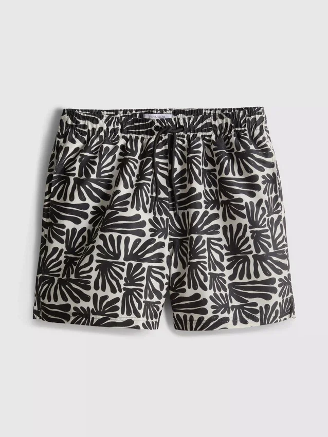 Badshorts med abstrakt tryck
