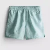 Badshorts med broderade löv