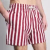 Badshorts med randigt mönster i solstolsstil