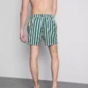 Badshorts med randigt mönster i solstolsstil