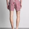 Badshorts med randigt mönster i solstolsstil