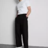 Baggy-chinos med medelhög midja