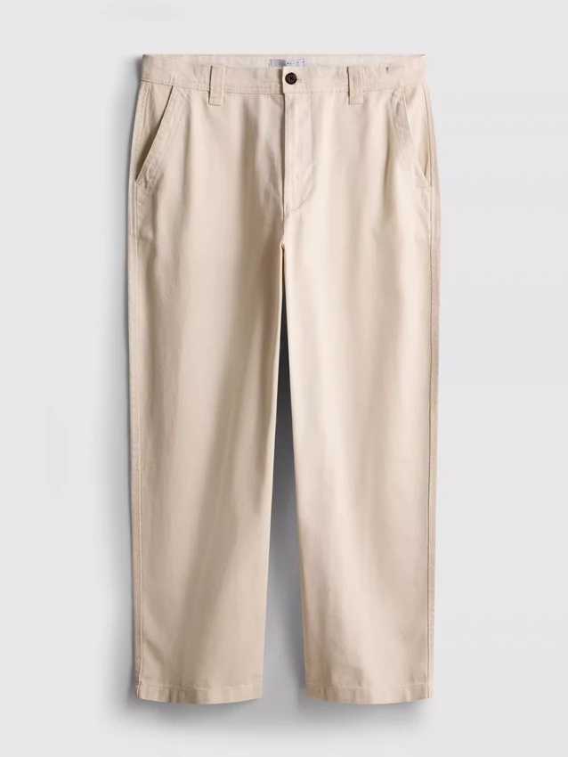 Baggy-chinos med medelhög midja