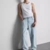 Baggy-jeans med medelhög midja