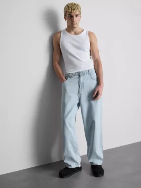 Baggy-jeans med medelhög midja