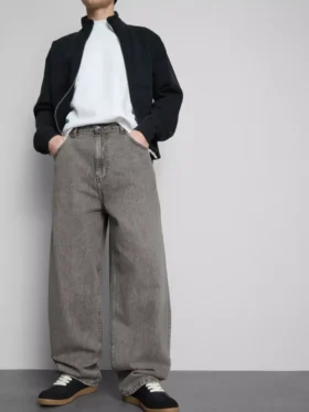 Baggy-jeans med medelhög midja