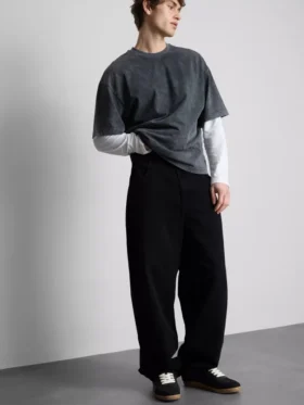 Baggy-jeans med medelhög midja