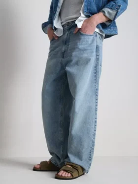 Baggy-jeans med medelhög midja