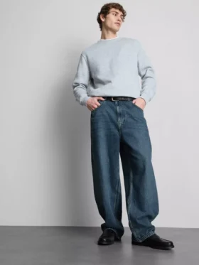 Baggy-jeans med medelhög midja