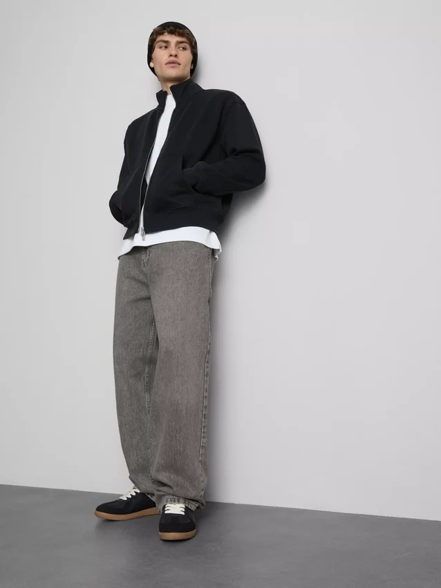 Baggy-jeans med medelhög midja