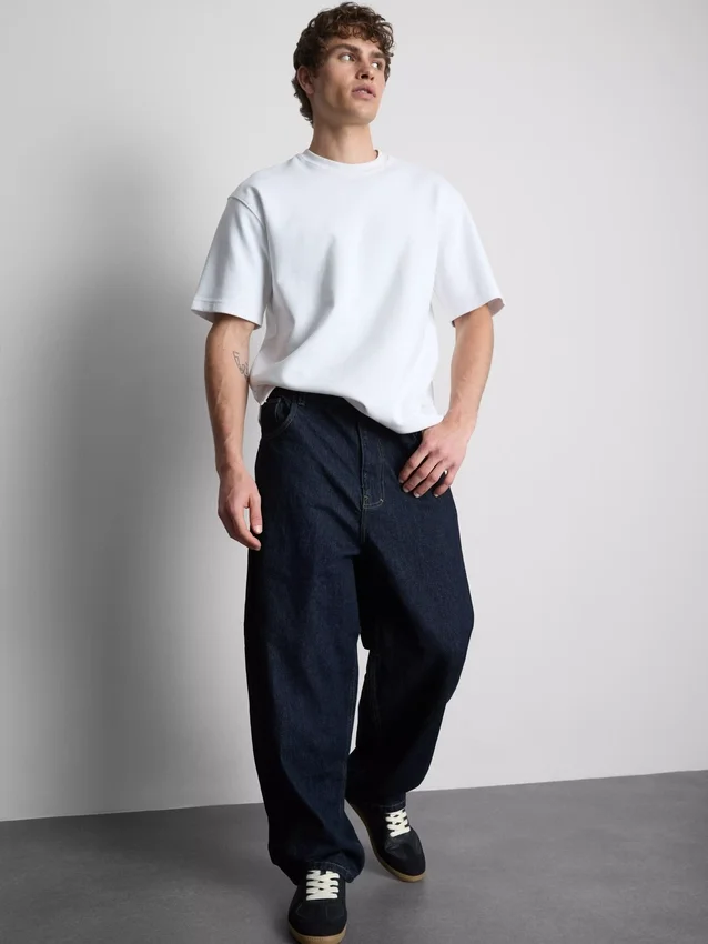 Baggy-jeans med medelhög midja