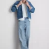 Baggy-jeans med medelhög midja