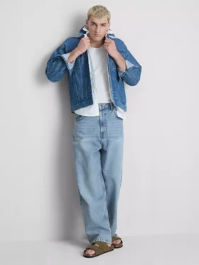 Baggy-jeans med medelhög midja