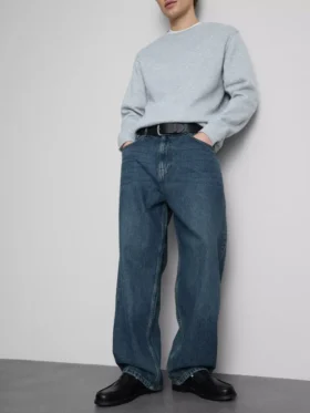 Baggy-jeans med medelhög midja