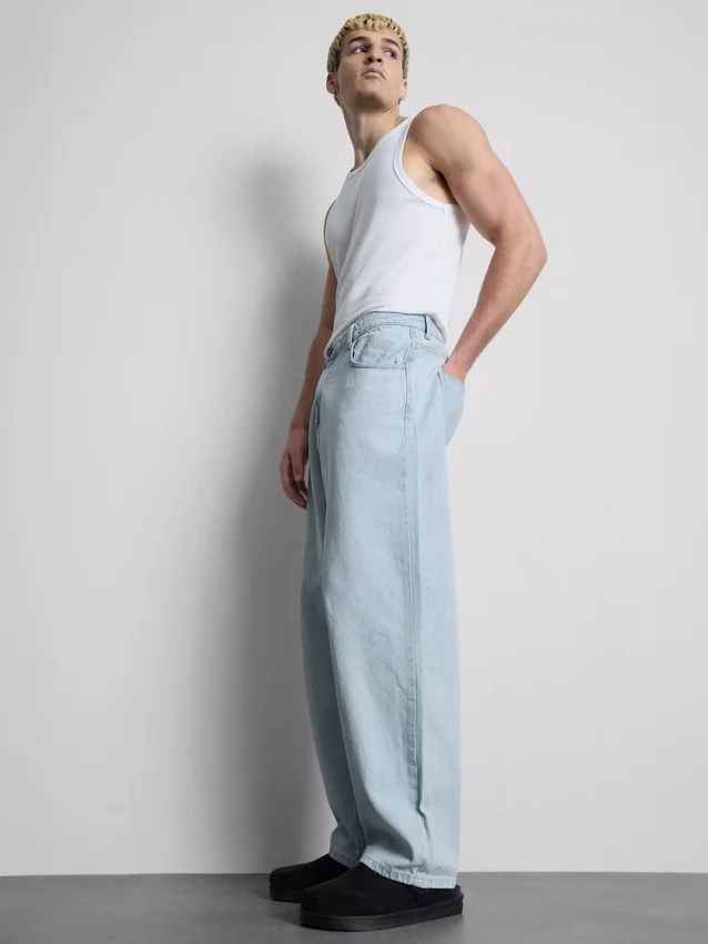 Baggy-jeans med medelhög midja