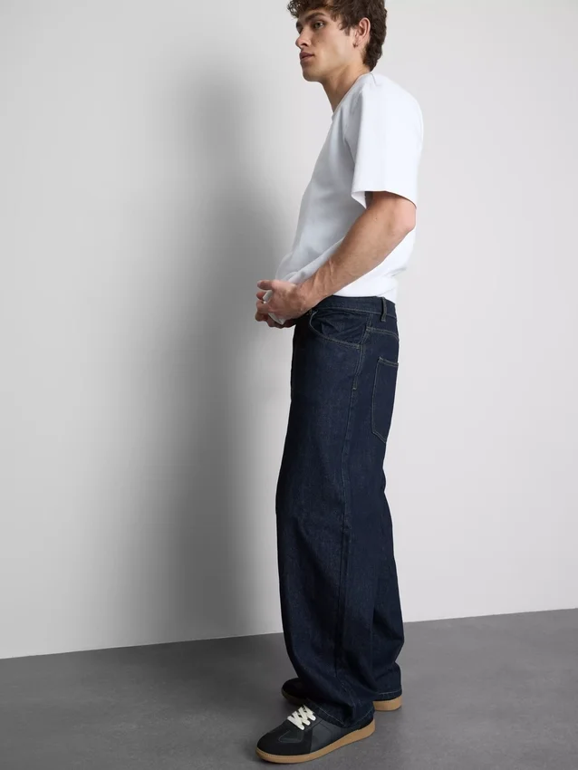 Baggy-jeans med medelhög midja