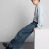 Baggy-jeans med medelhög midja