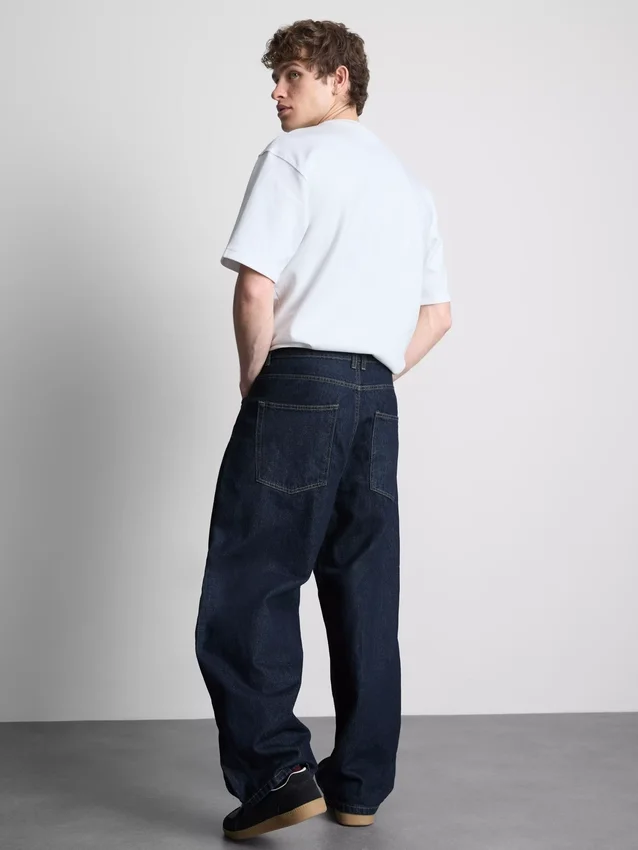 Baggy-jeans med medelhög midja