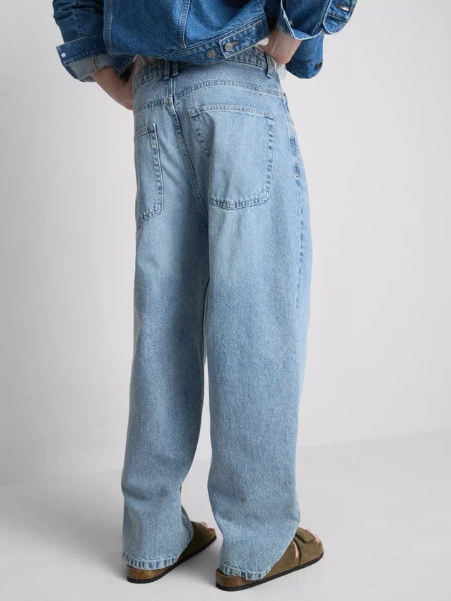 Baggy-jeans med medelhög midja