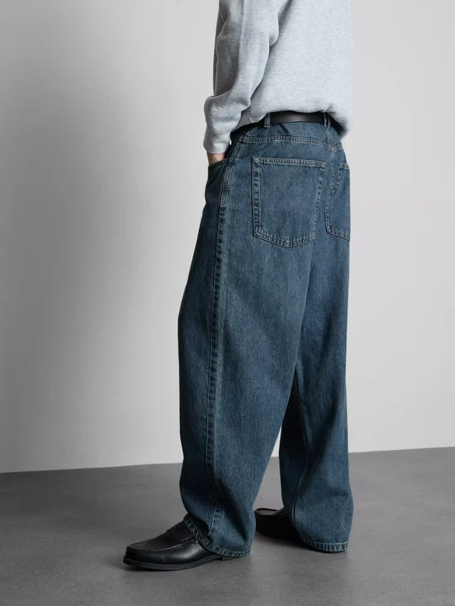 Baggy-jeans med medelhög midja