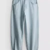 Baggy-jeans med medelhög midja