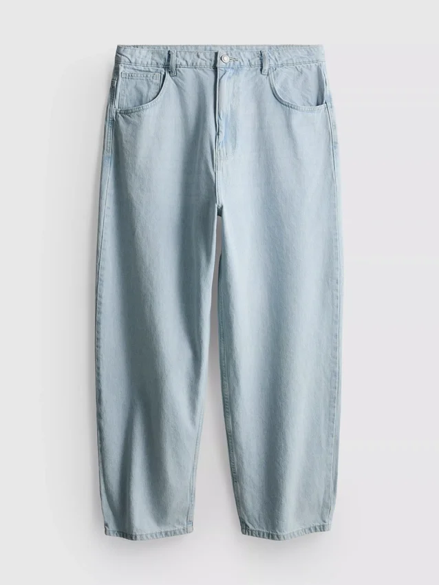 Baggy-jeans med medelhög midja