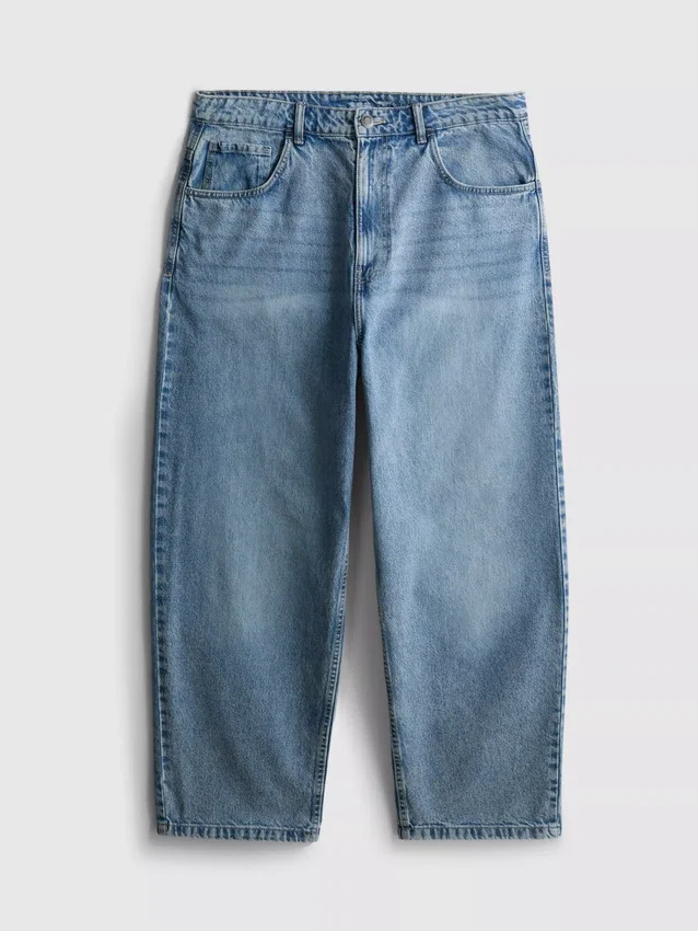 Baggy-jeans med medelhög midja