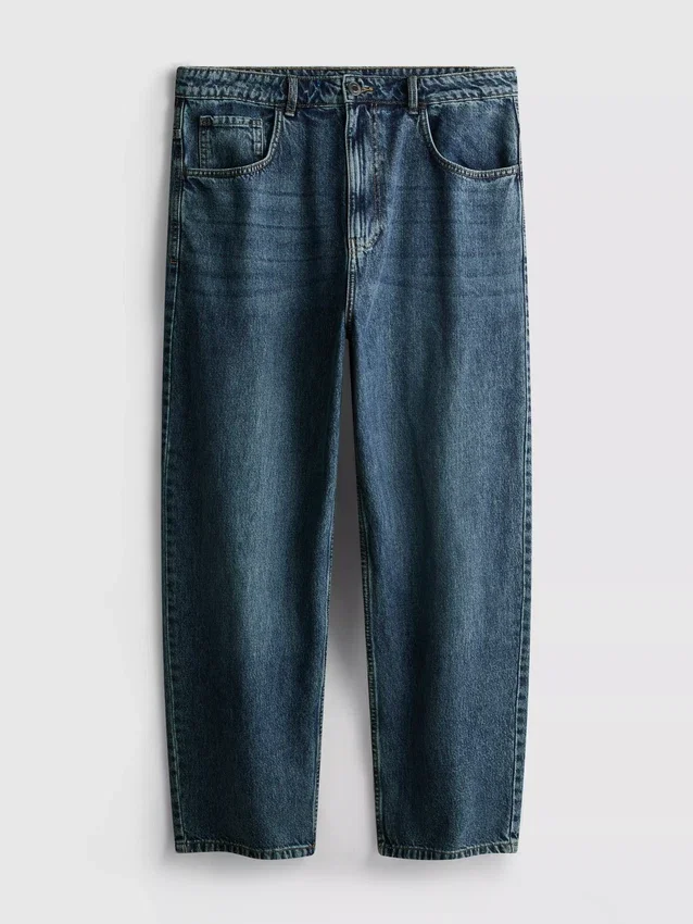 Baggy-jeans med medelhög midja