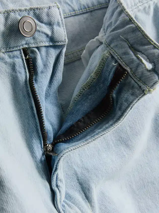 Baggy-jeans med medelhög midja
