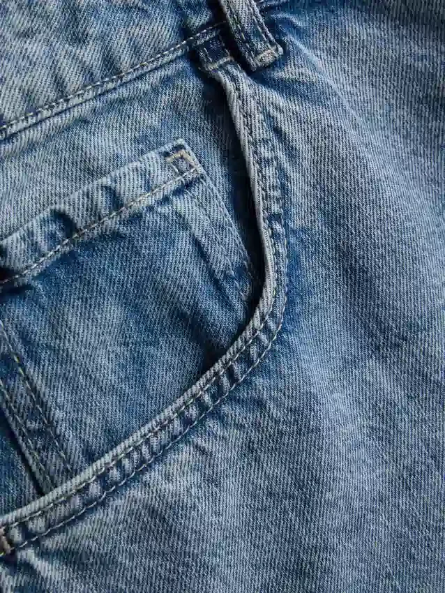 Baggy-jeans med medelhög midja