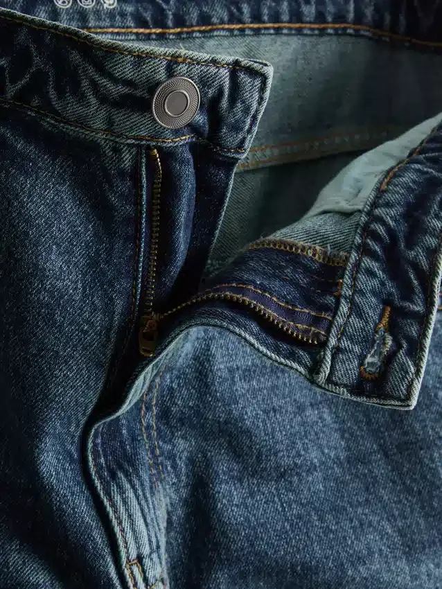 Baggy-jeans med medelhög midja
