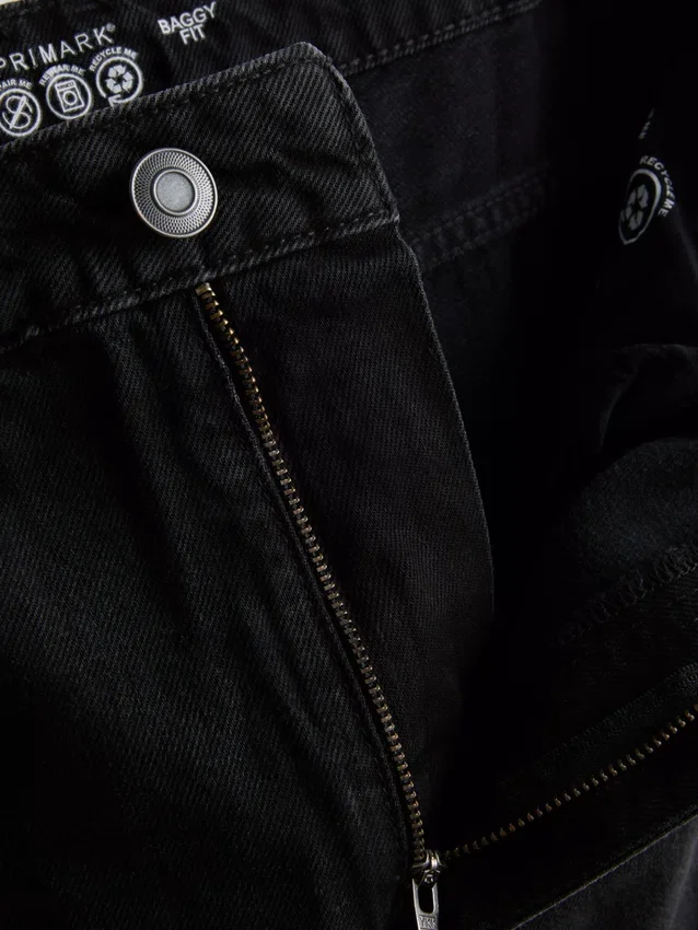 Baggy-jeans med medelhög midja