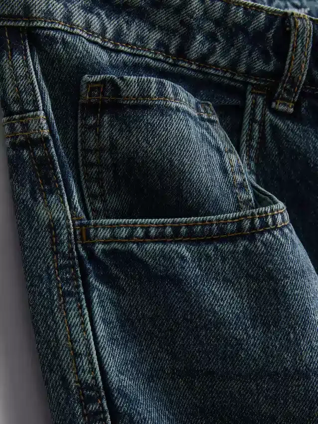 Baggy-jeans med medelhög midja
