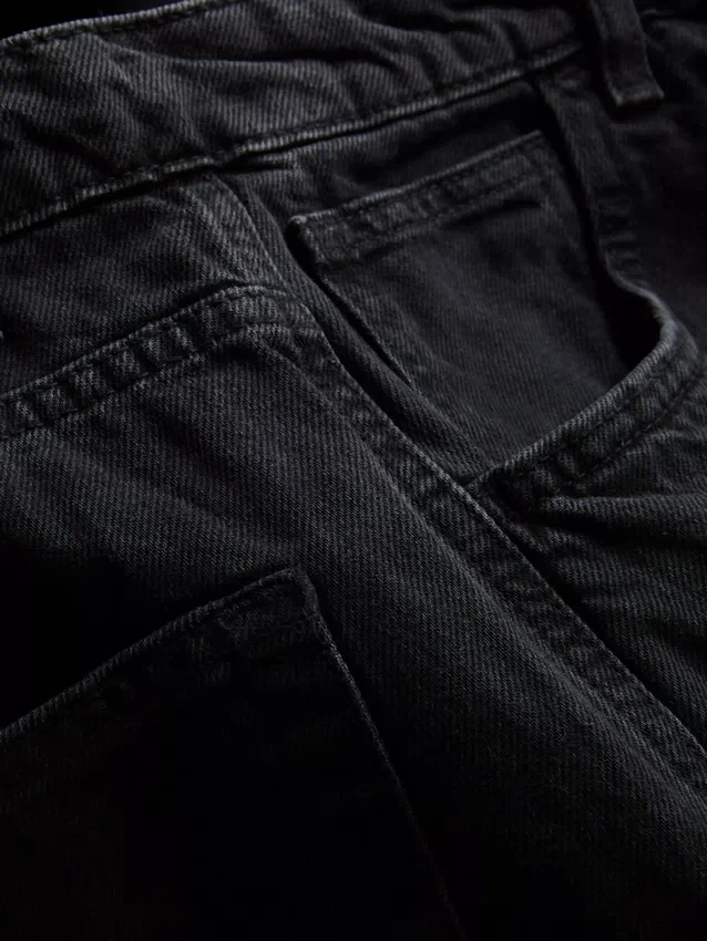 Baggy-jeans med medelhög midja