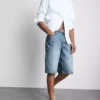 Baggy-jeansshorts med medelhög midja
