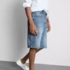 Baggy-jeansshorts med medelhög midja
