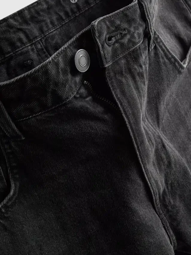 Baggy-jeansshorts med medelhög midja